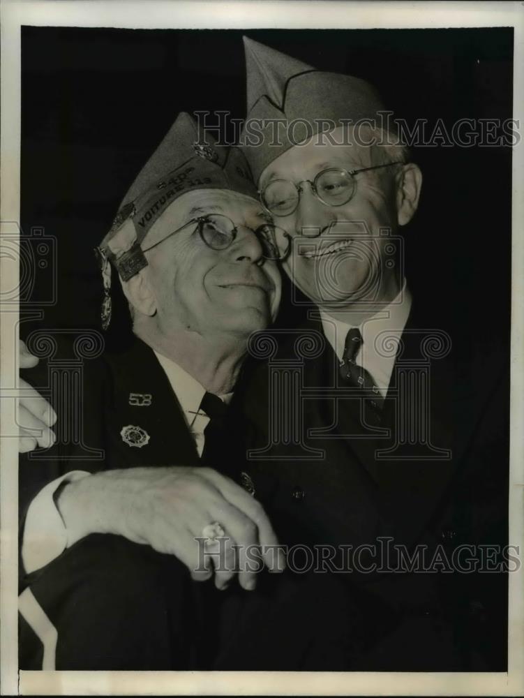 1941 Press Photo Dr LJ Kominsky and Ben Hillard Jr at American Legion Convention - Historic Images