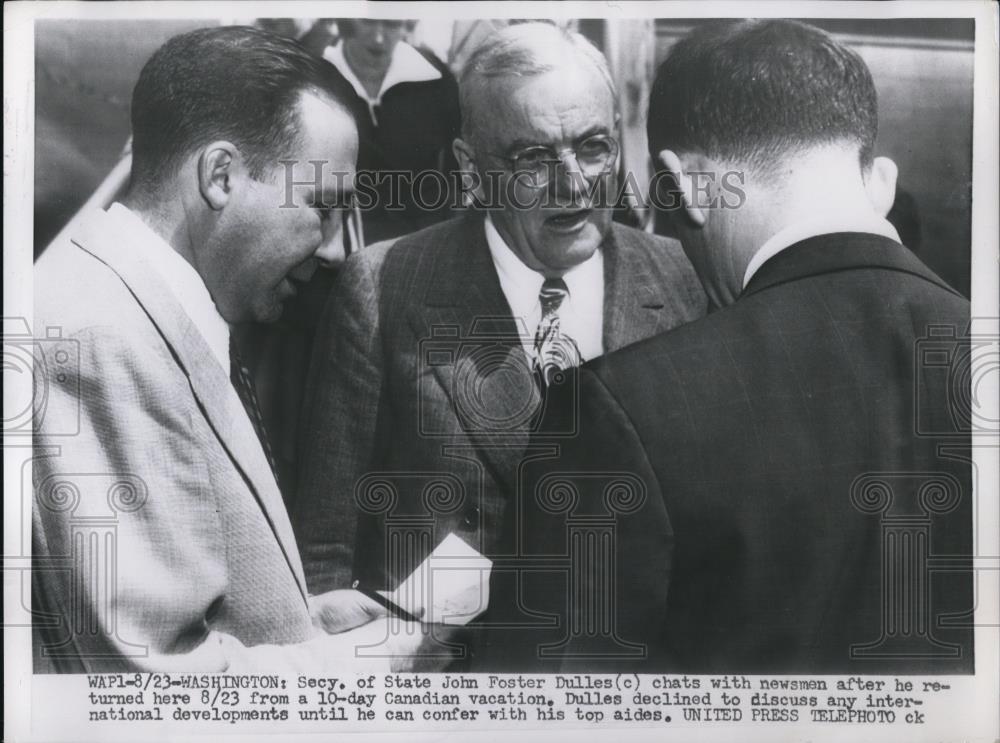 1953 Press Photo of Secretary of State John Foster Dulles - Historic Images