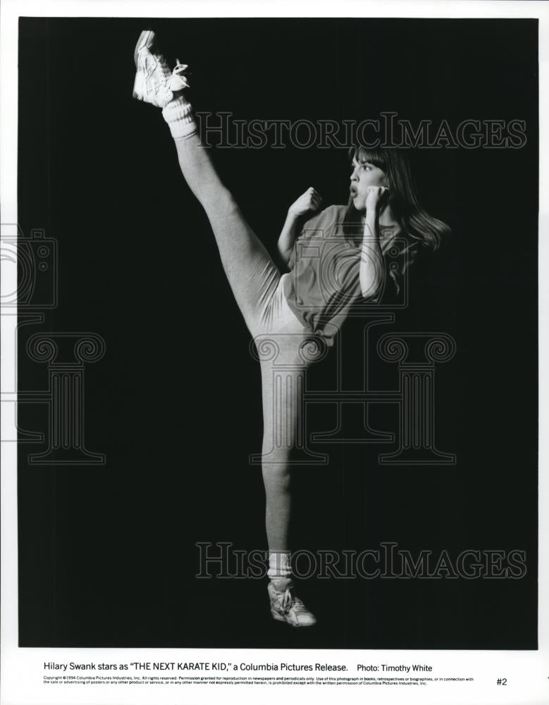 1995 Press Photo Hilary Swank stars in The Next Karate Kid - cvp52390 - Historic Images