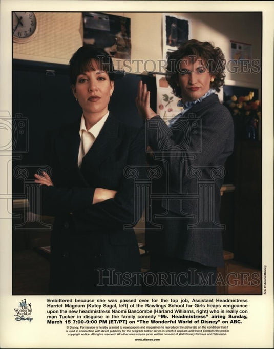 1998 Press Photo Katey Segal & Harland Williams in Mr Headmistress - cvp52661 - Historic Images
