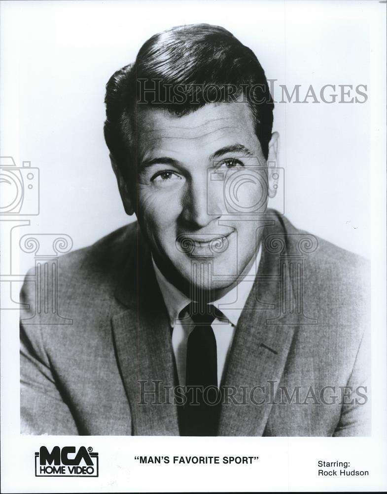 1987 Press Photo Rock Hudson in Mans Favorite Sport - cvp68254 - Historic Images