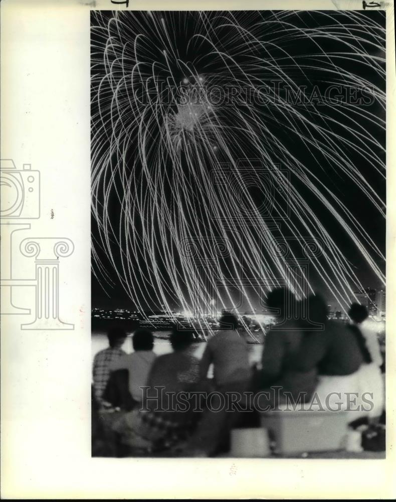 1979 Press Photo Fireworks during 4th of July - Historic Images