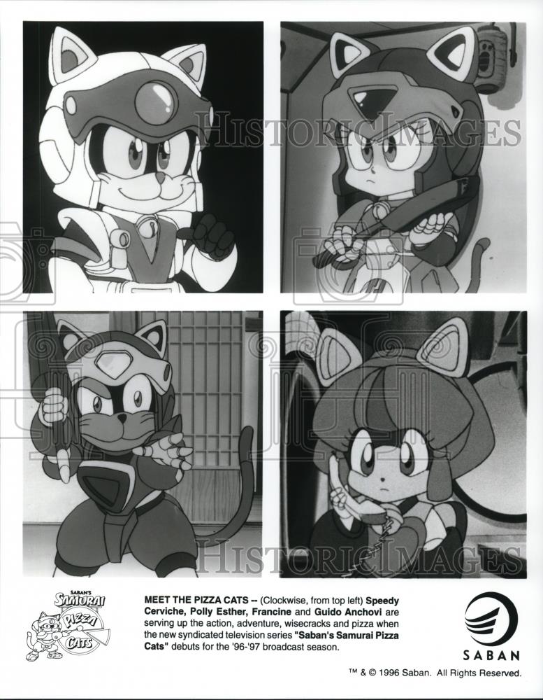 1996 Press Photo Saban&#39;s Samurai Pizza Cats - Historic Images