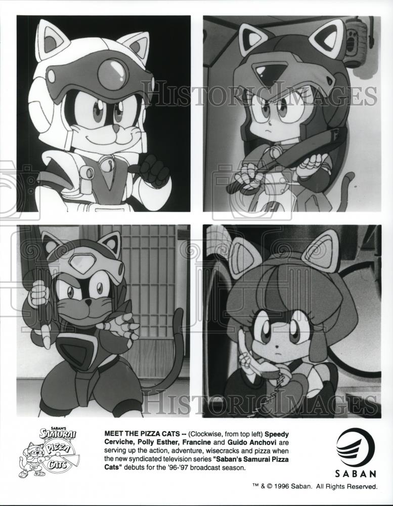 1996 Press Photo Saban's Samurai Pizza Cats - Historic Images