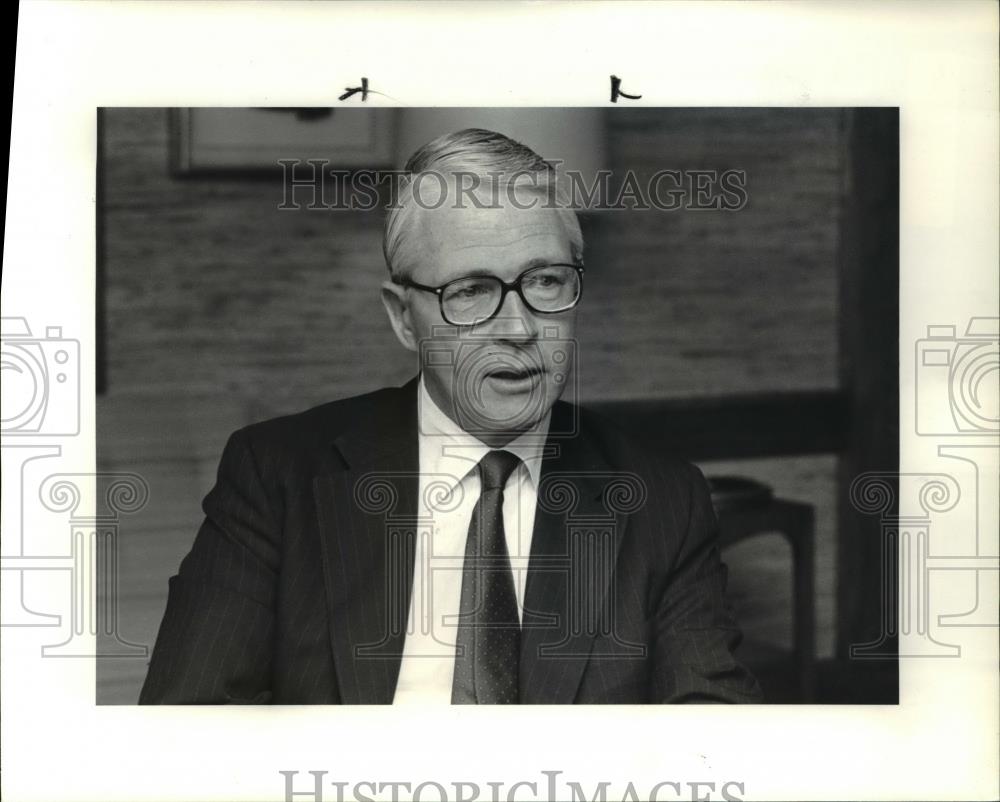 1986 Press Photo Paul Tregurtha, Pres. Moore mc Cormack resources Inc. - Historic Images