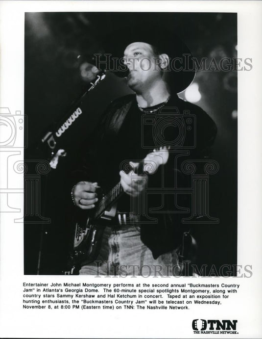 1995 Press Photo John Michael Montgomery in Buckmasters Country Jam - Historic Images