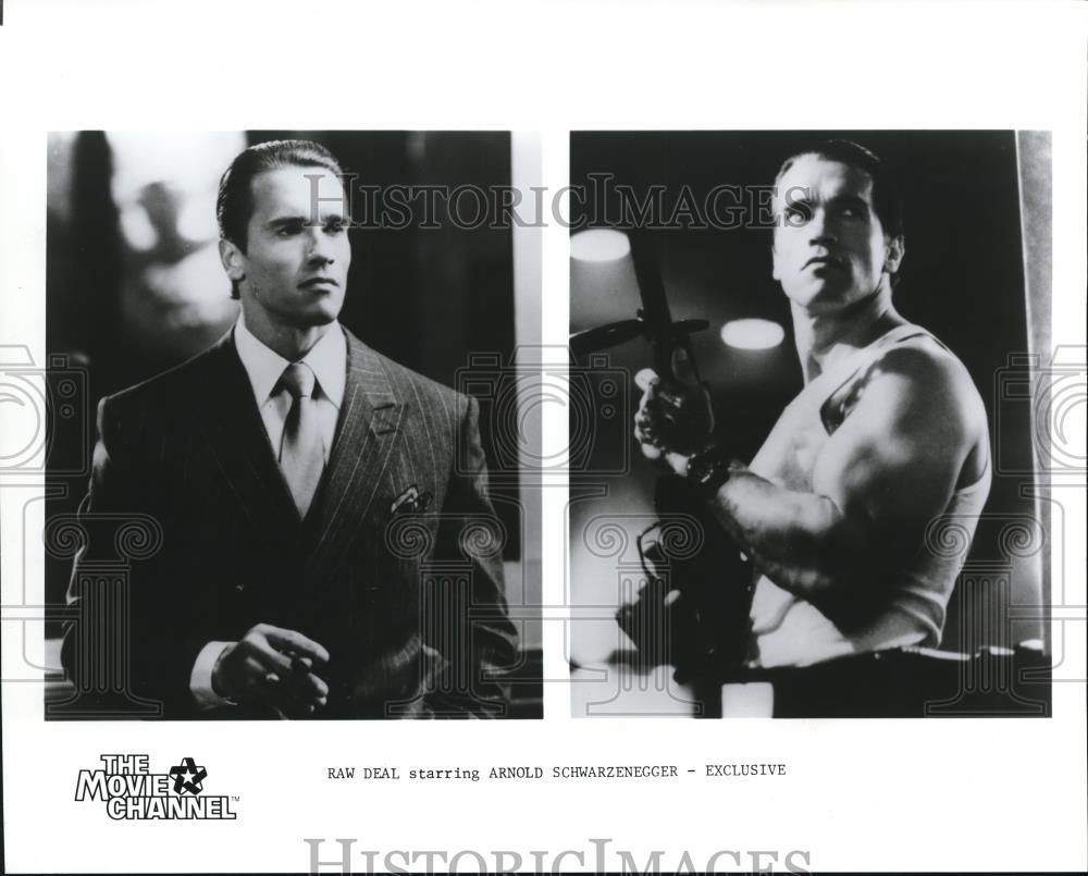 1987 Press Photo The Movie Channel presents Raw Deal with Arnold Schwarzenegger - Historic Images