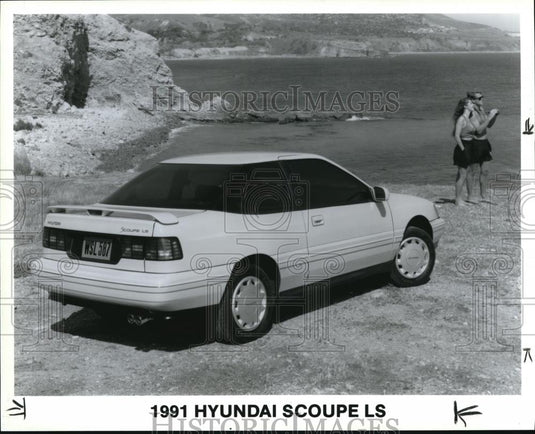 1991 Press Photo The Hyundai Scoupe LS - Historic Images