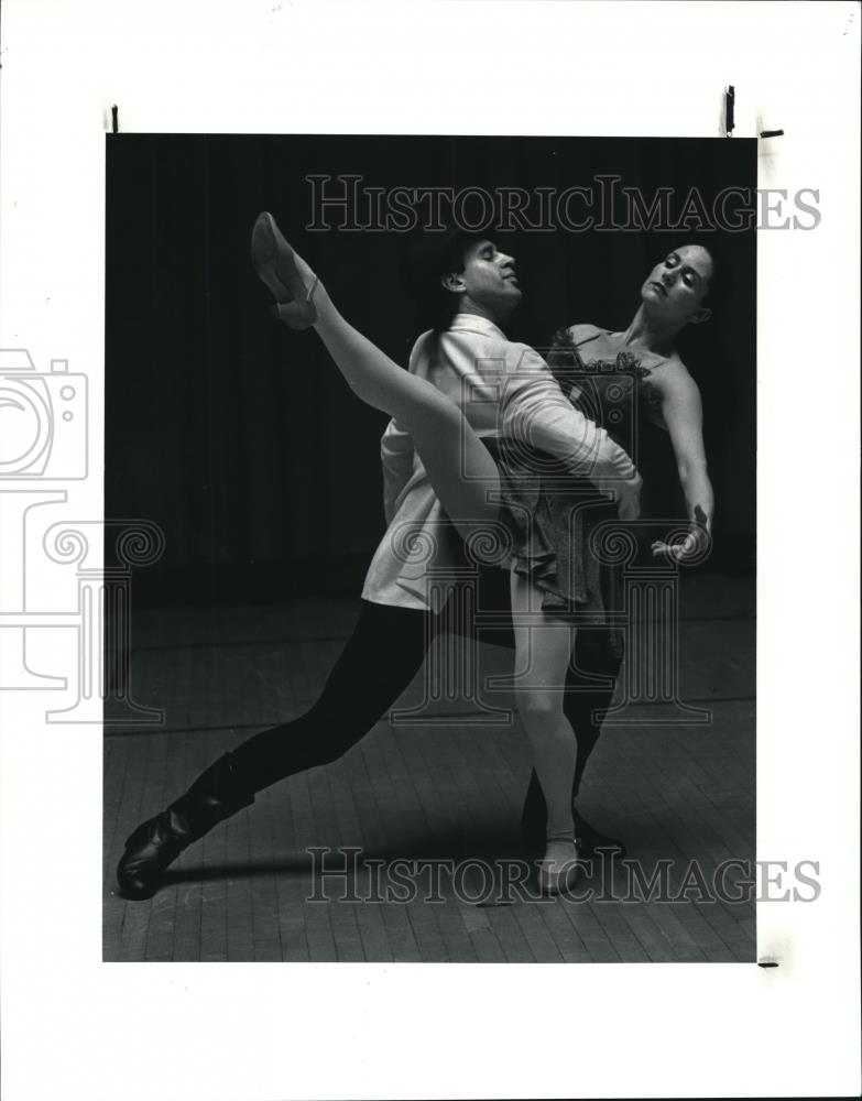 1990 Press Photo Tom Evert and Susana W. Evert of Tom Evert Dance Company - Historic Images