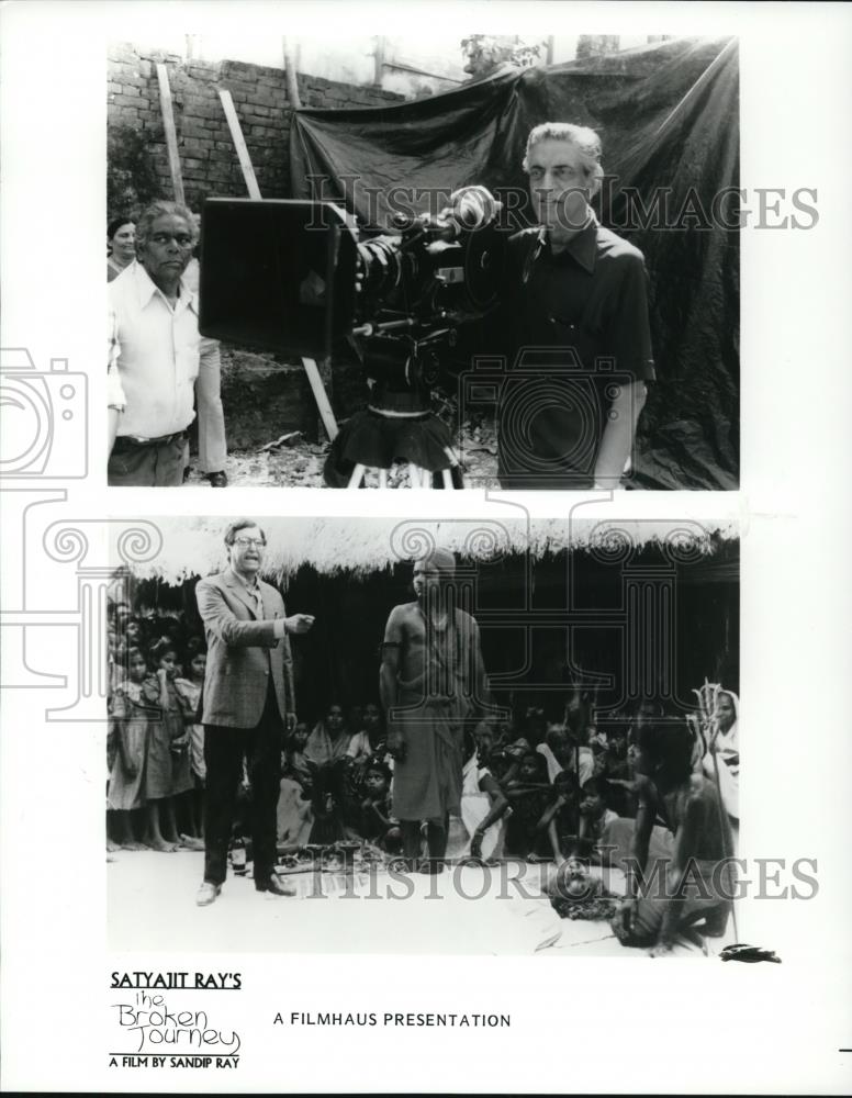 1995 Press Photo Satyajit Ray and Soumitra Chatterji in The Broken Journey - Historic Images