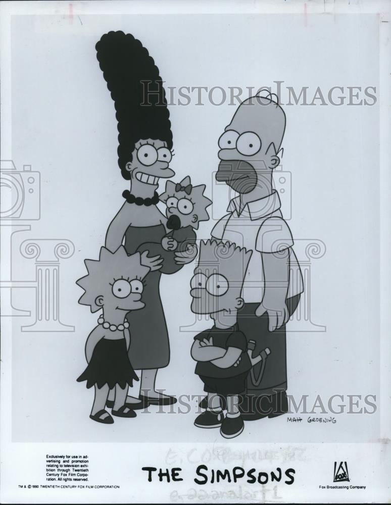 1990 Press Photo The Simpsons - Historic Images