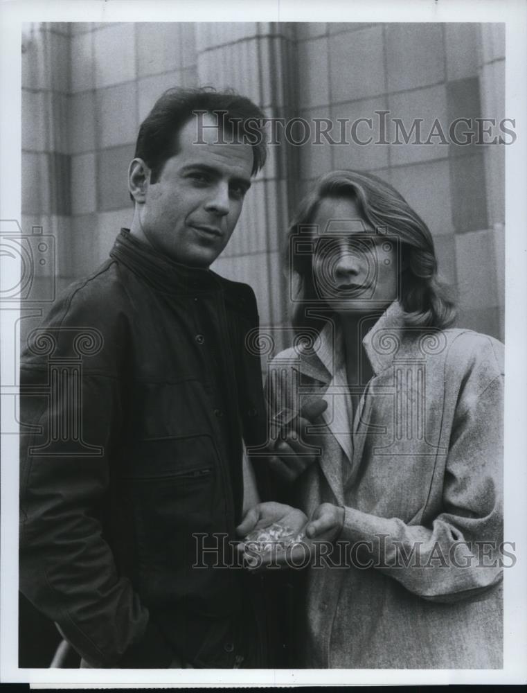 1985 Press Photo Cybill Shepherd and Bruce Willis in Moonlighting - cvp51797 - Historic Images