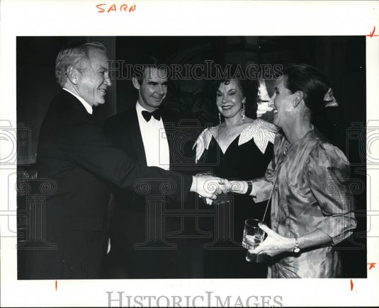 1990 Press Photo Dr. William Kiser, James Ross, Jean Kiser & Sara Ross - Historic Images