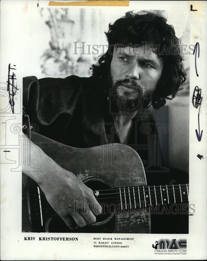 1973 Press Photo Kris Kristofferson - Historic Images