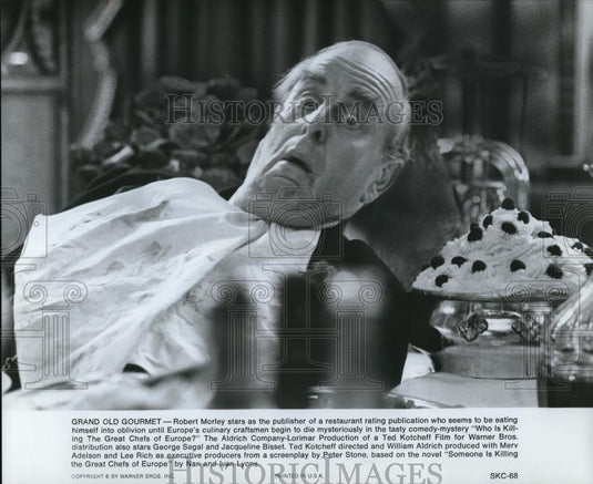 1978 Press Photo Robert Morley In Grand Old Gormet - cvp46211 - Historic Images