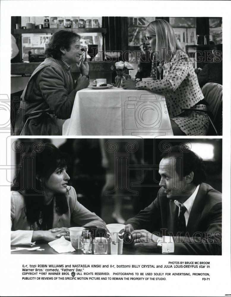 1997 Press Photo Robin Williams Nastassja Kinski Billy Crystal in Father's Day - Historic Images