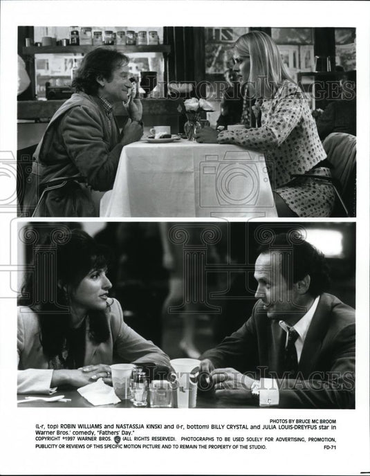 1997 Press Photo Robin Williams Nastassja Kinski Billy Crystal in Father's Day - Historic Images