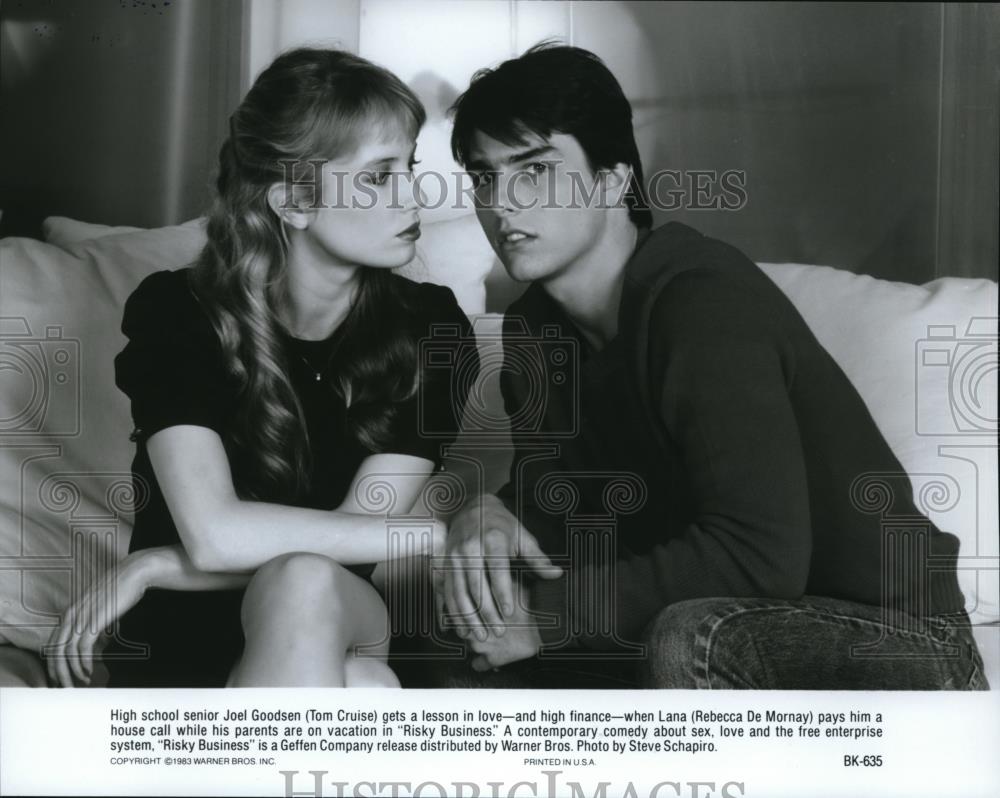 1986 Press Photo Tom Cruise and Rebecca De Mornay star in Risky Business - Historic Images