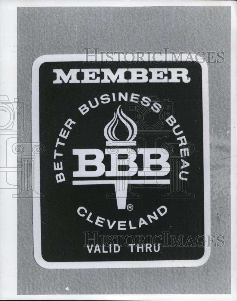 1978 Press Photo The Better Business Bureau decal - cva53589 - Historic Images