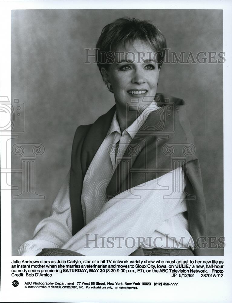 1992 Press Photo Julie Andrews on Julie - cvp68870 - Historic Images