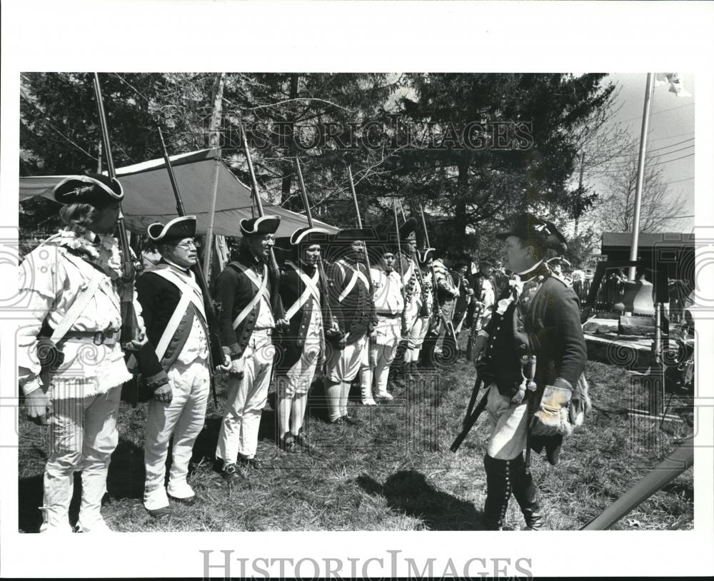 1987 Press Photo The members of the Brigade of the American Revolution - Historic Images