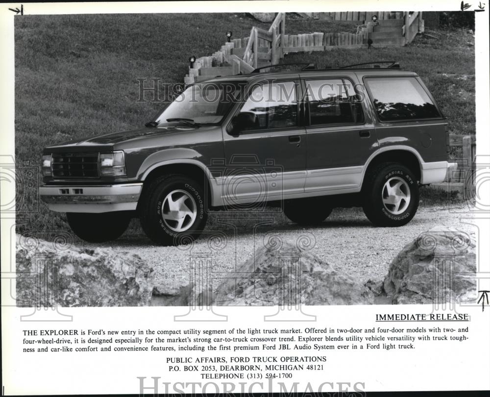 1990 Press Photo Ford Explorer Two door &amp;four door model with four wheel drive. - Historic Images