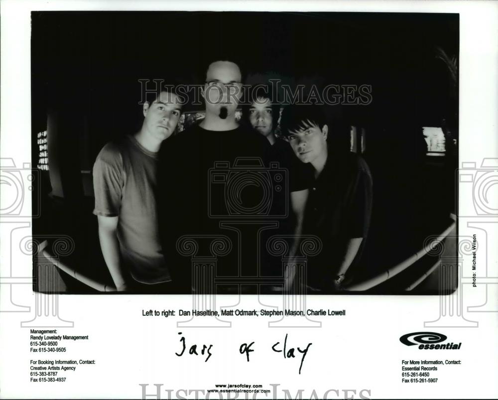 Press Photo Jars of Clay Dan Haseltine Matt Odmark S. Mason Charlie Lowell - Historic Images