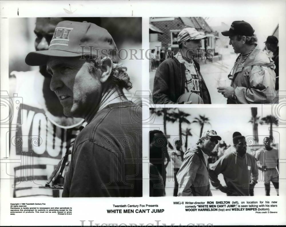 1992 Press Photo Writer-Director Ron Shelton &amp; Wesley Snipes White Men Can&#39;t Jum - Historic Images