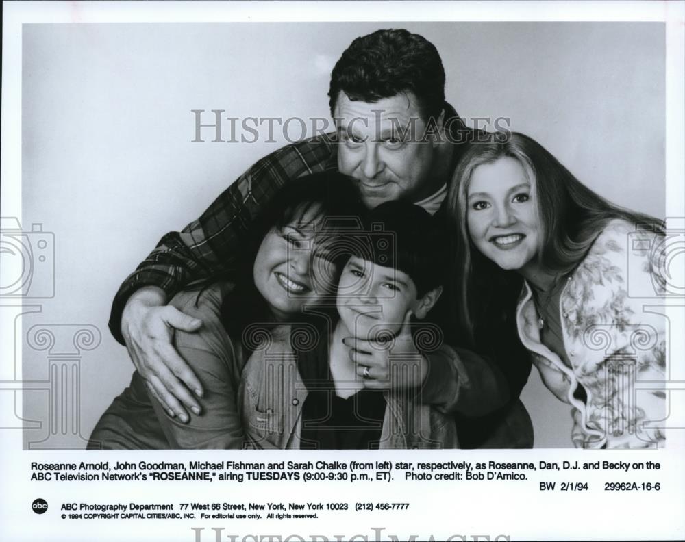 1994 Press Photo Cast of Roseanne - Historic Images