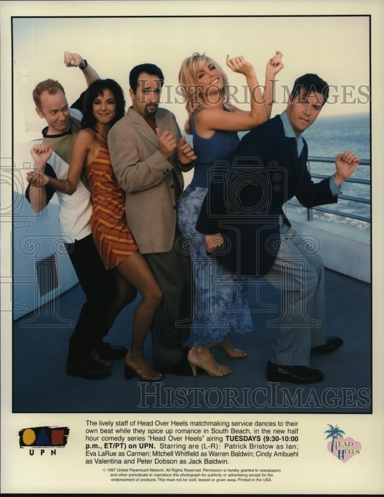 1997 Press Photo Cindy Ambuehl & Peter Dobson in Head Over Heels - Historic Images