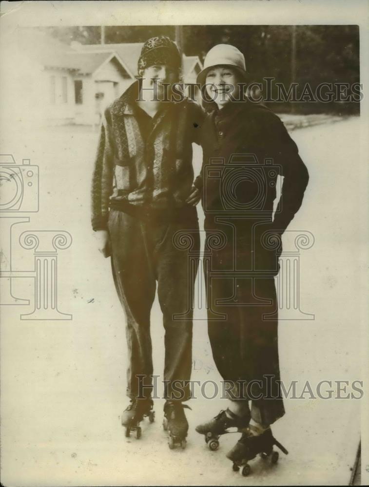 1926 Press Photo Ethel Bessey, Billy Keyes Roller Skate 477 Miles, Seattle - Historic Images
