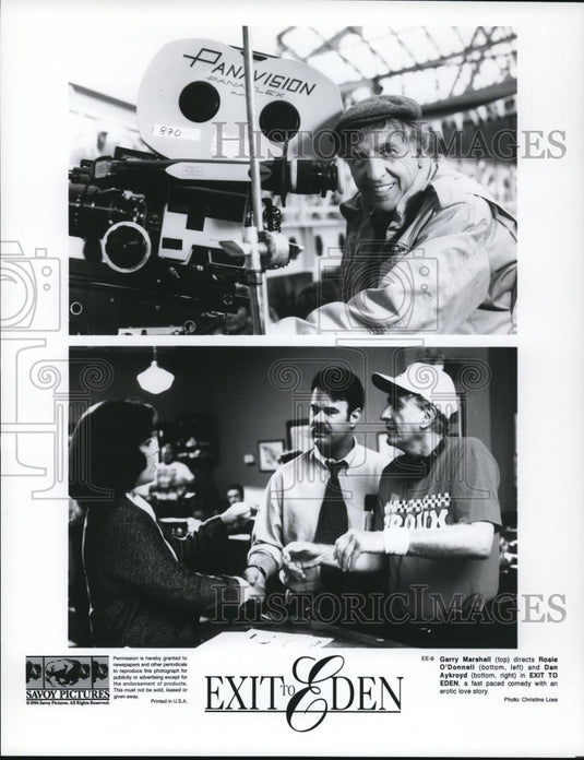 1995 Press Photo Garry Marshall Rosie O'Donnell Dan Aykroyd in Exit to Eden - Historic Images