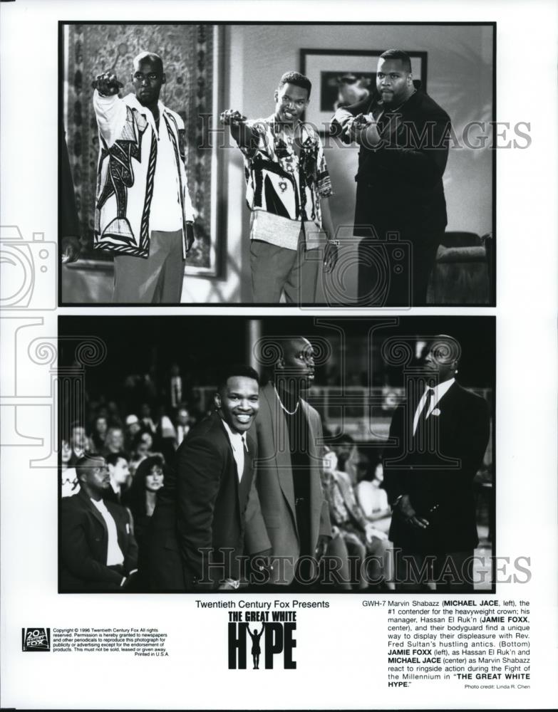 1996 Press Photo Michael Jace and Jamie Foxx star in The Great White Hype - Historic Images