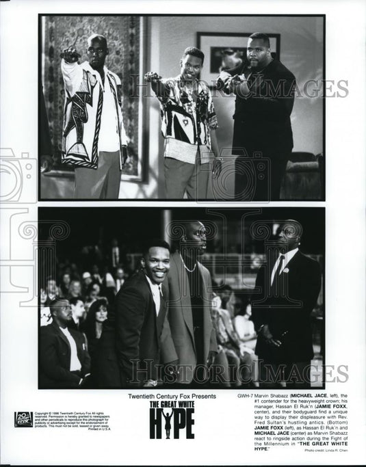 1996 Press Photo Michael Jace and Jamie Foxx star in The Great White Hype - Historic Images