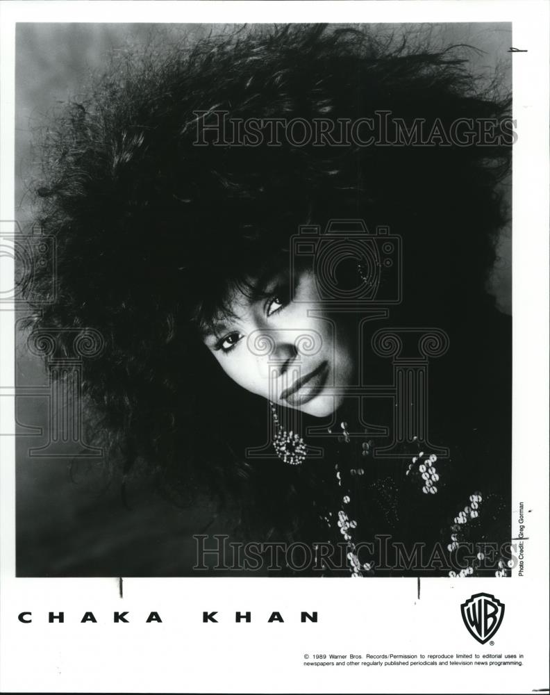 1989 Press Photo Chaka Khan - Historic Images
