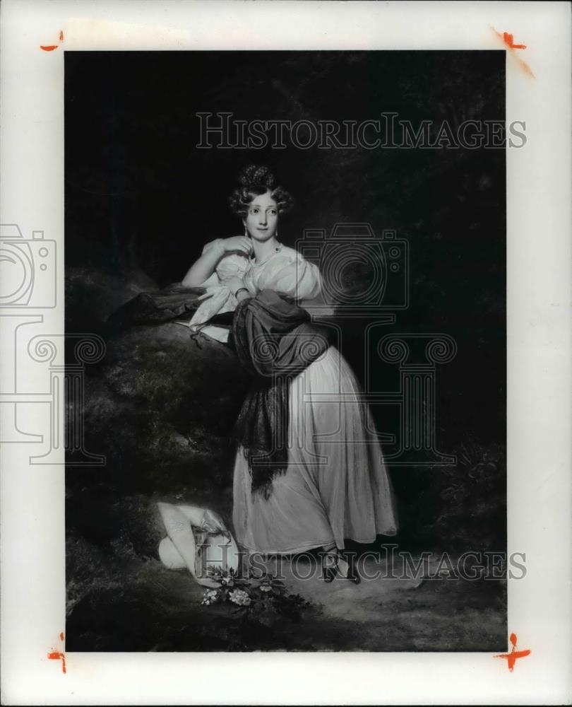 1980 Press Photo Painting on display at The Cleveland Museum of Art - cva59591 - Historic Images