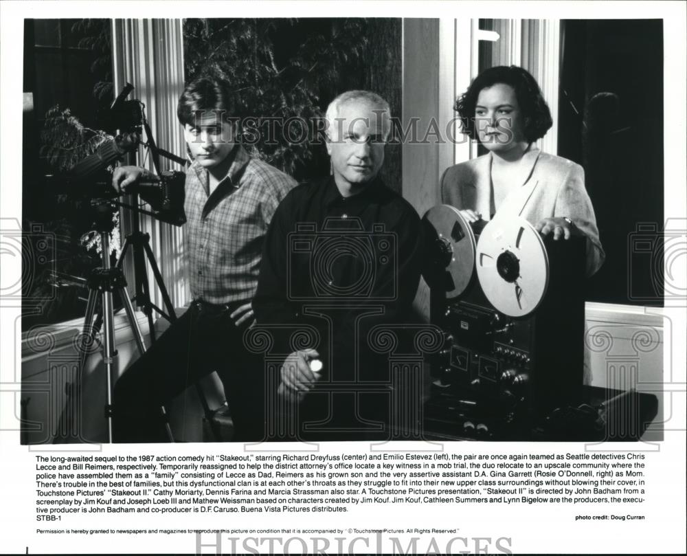 1994 Press Photo Richard Dreyfuss Emilio Estevez Rosie O'Donnell Another Stakout - Historic Images