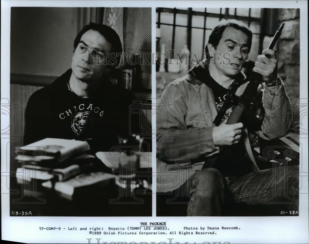 1990 Press Photo Tommy Lee Jones in The Package - cvp44795 - Historic Images