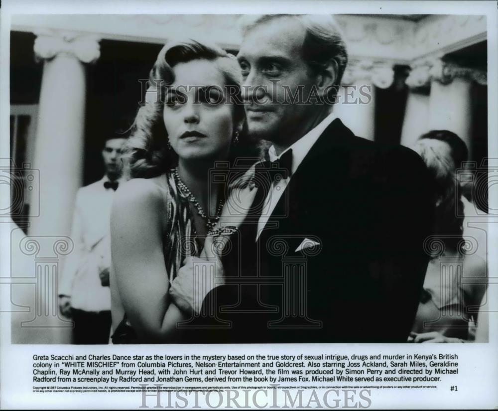 1988 Press Photo Greta Scacchi &amp; Charles Dance in White Mischief - cvp75864 - Historic Images