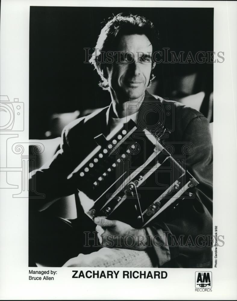 1992 Press Photo Zachary Richard Cajun Zydeco Music Singer and Musician - Historic Images