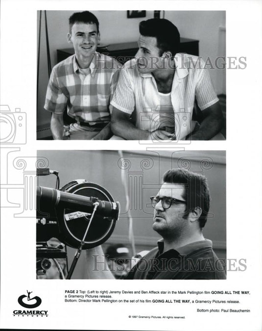 1997 Press Photo Jeremy Davies Ben Affleck and Mark Pellington Going all the Way - Historic Images