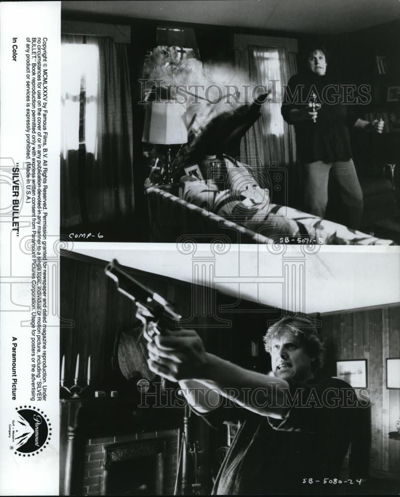 1985 Press Photo Gary Busey in Silver Bullet - Historic Images