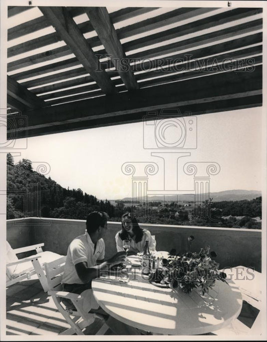 1985 Press Photo Rutherford, California, Auberge du Soleil in Nepa Valley. - Historic Images