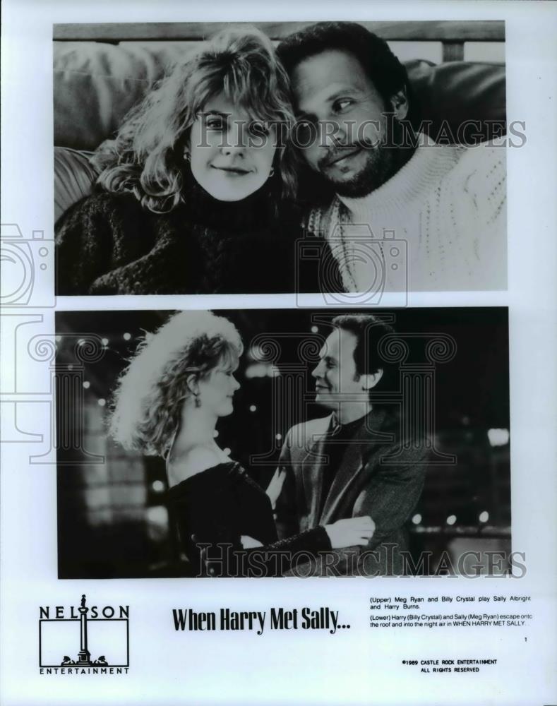 1990 Press Photo Meg Ryan and Billy Crystal in When Harry Met Sally - Historic Images