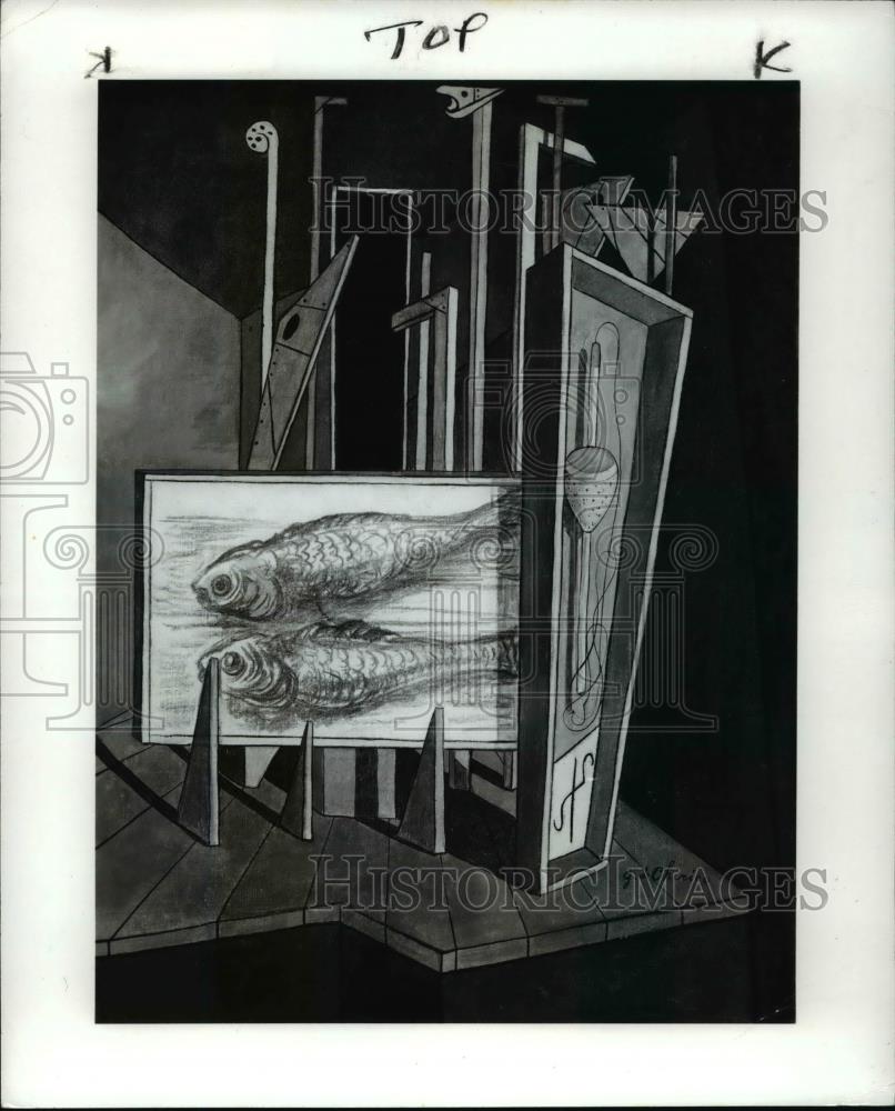 1982 Press Photo The Metaphysical Interior by Giorgio de Chirico - Historic Images