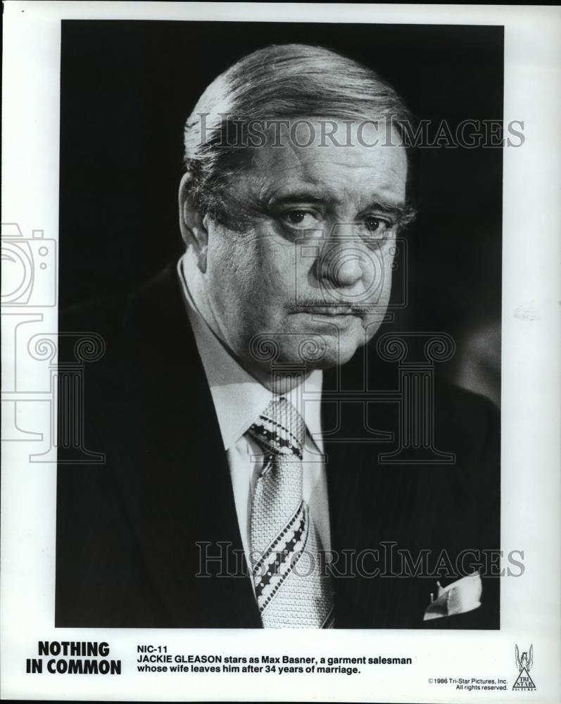 1987 Press Photo Jackie Gleason stars as Max Beaner in Nothing in Common - Historic Images