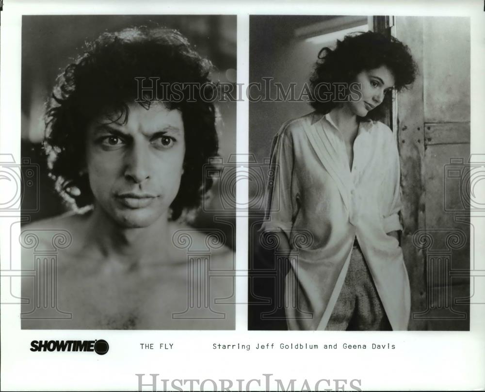 1987 Press Photo Geena Davis and Jeff Goldblum star in The Fly - cvp45805 - Historic Images