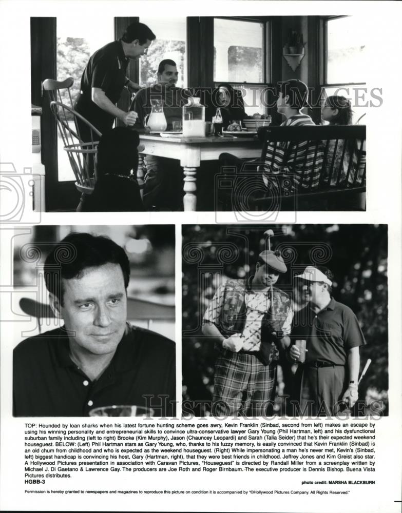 1995 Press Photo Sinbad Phil Hartman Kim Murphy Chauncey Leopardi Talia Seider - Historic Images