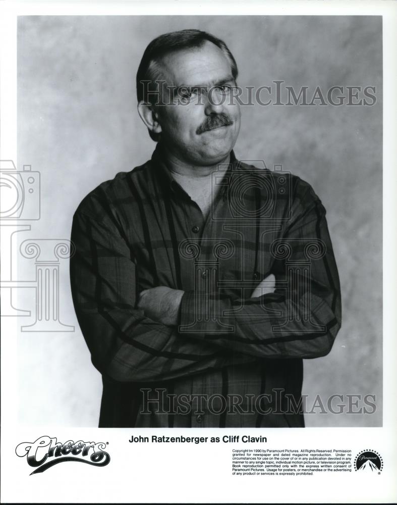 1990 Press Photo John Ratzenberger stars as Cliff Clavin on Cheers - Historic Images