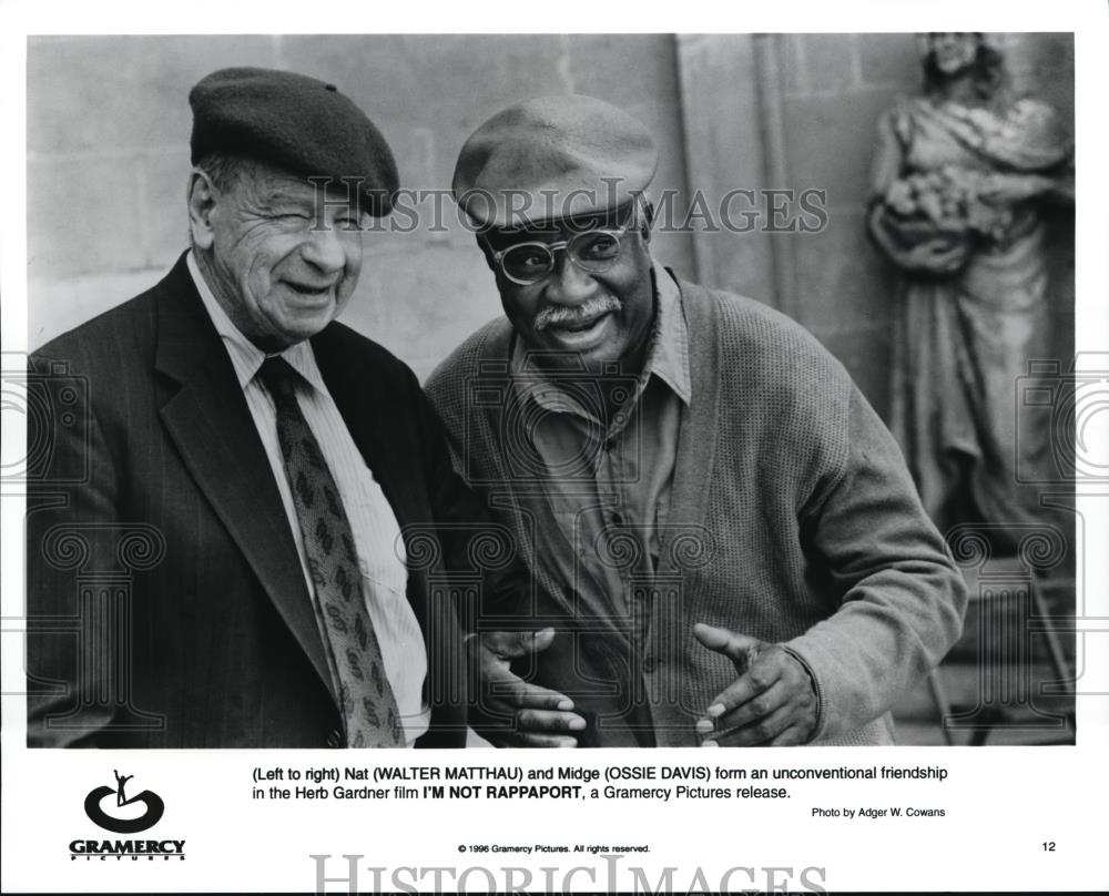 1996 Press Photo Walter Matthau and Ossie Davis star in I&#39;m Not Rappaport - Historic Images